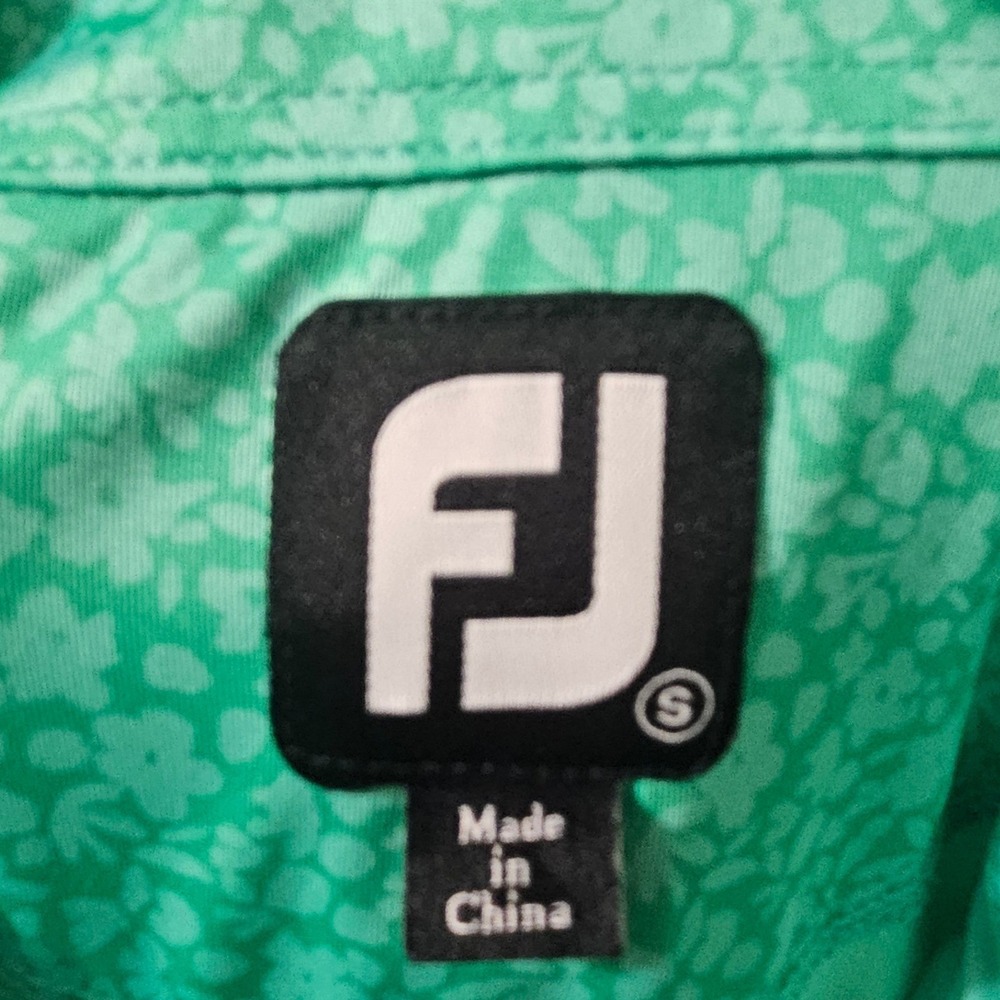Lot of (2) Footjoy Shirts Mens Small Golf Polo Green FSGA Foundation Stretch - Picture 5 of 7